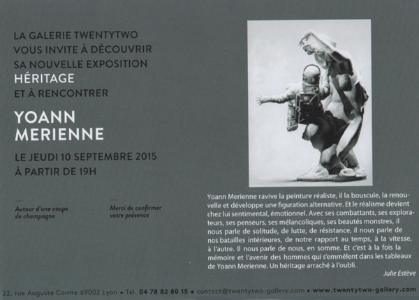 TwentyTwo Gallery - Exposition Yoann Merienne Heritage septembre 2015